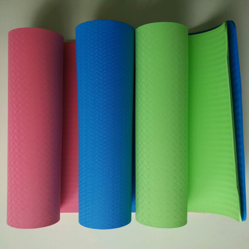 Best Colorful Eco Friendly Large Non Slip Clean Tpe Yoga Mat 4-10mm 
